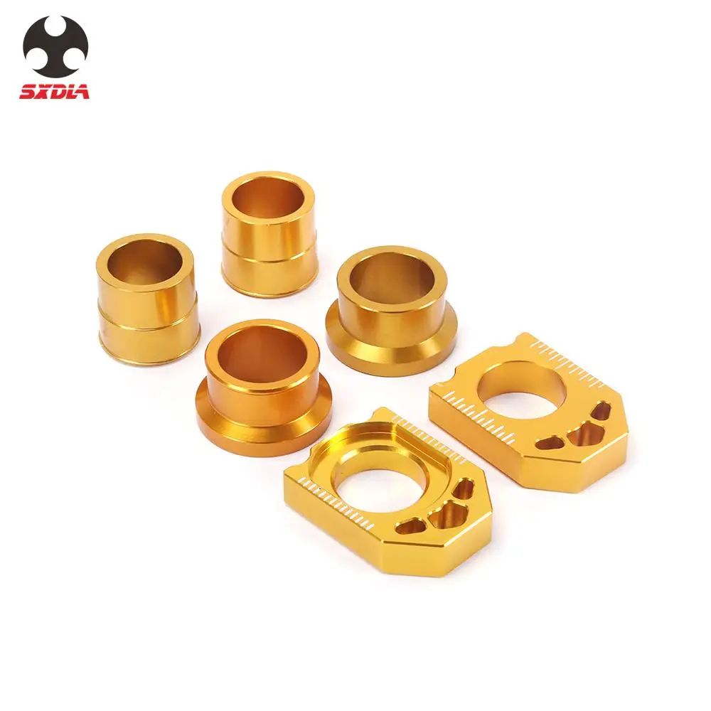 

Motorcycle CNC Rear Wheel Hub Spacers Chain Adjuster Axle Block For SUZUKI RMZ250 07-16 RMZ450 05-16 RMX450Z 10-15 RMZ 250 450