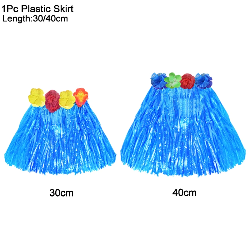 

30/40cm Hawaiian Hula Grass Skirt Dress Kids Adult Women Costumes Hawaii Beach Tropical Birthday Party Decoration Supplies