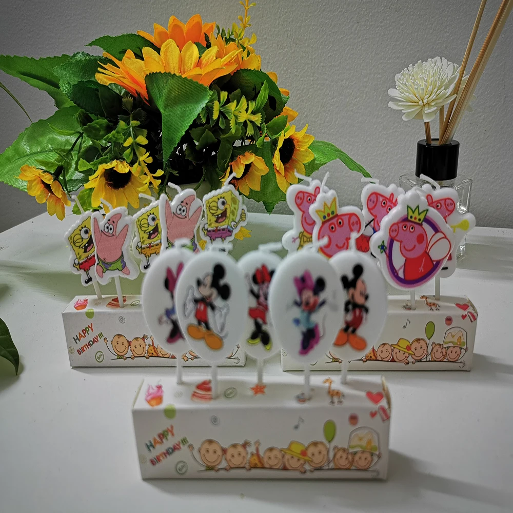 Новый товар праздничные свечи на день рождения с героями мультфильмов необычные