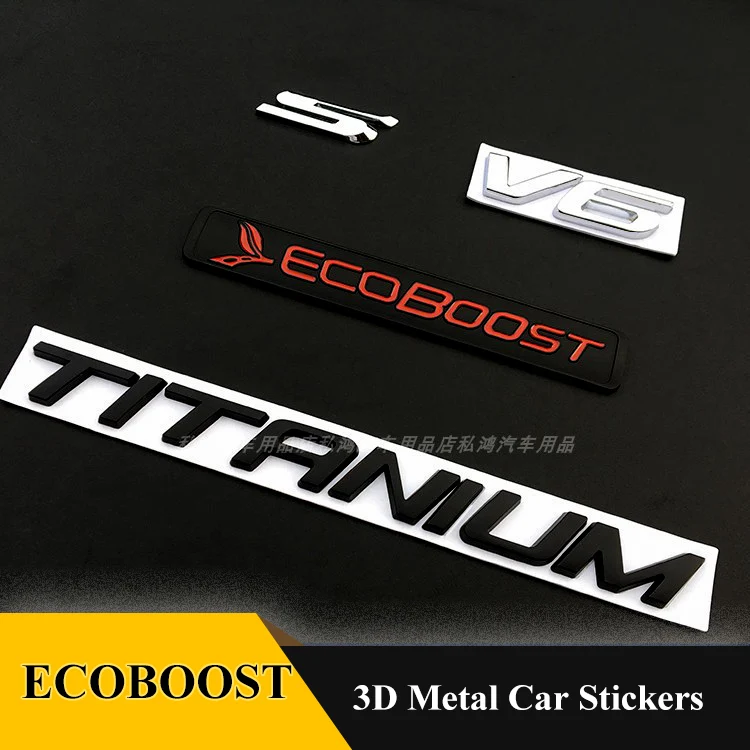 Металлический 3d-брызговик Ecoboost V6 из титана для автомобиля внедорожника