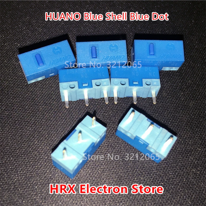 50 шт./лот HUANO Blue Shell Dot mouse micro switch Button Life of миллионов|Выключатели| |