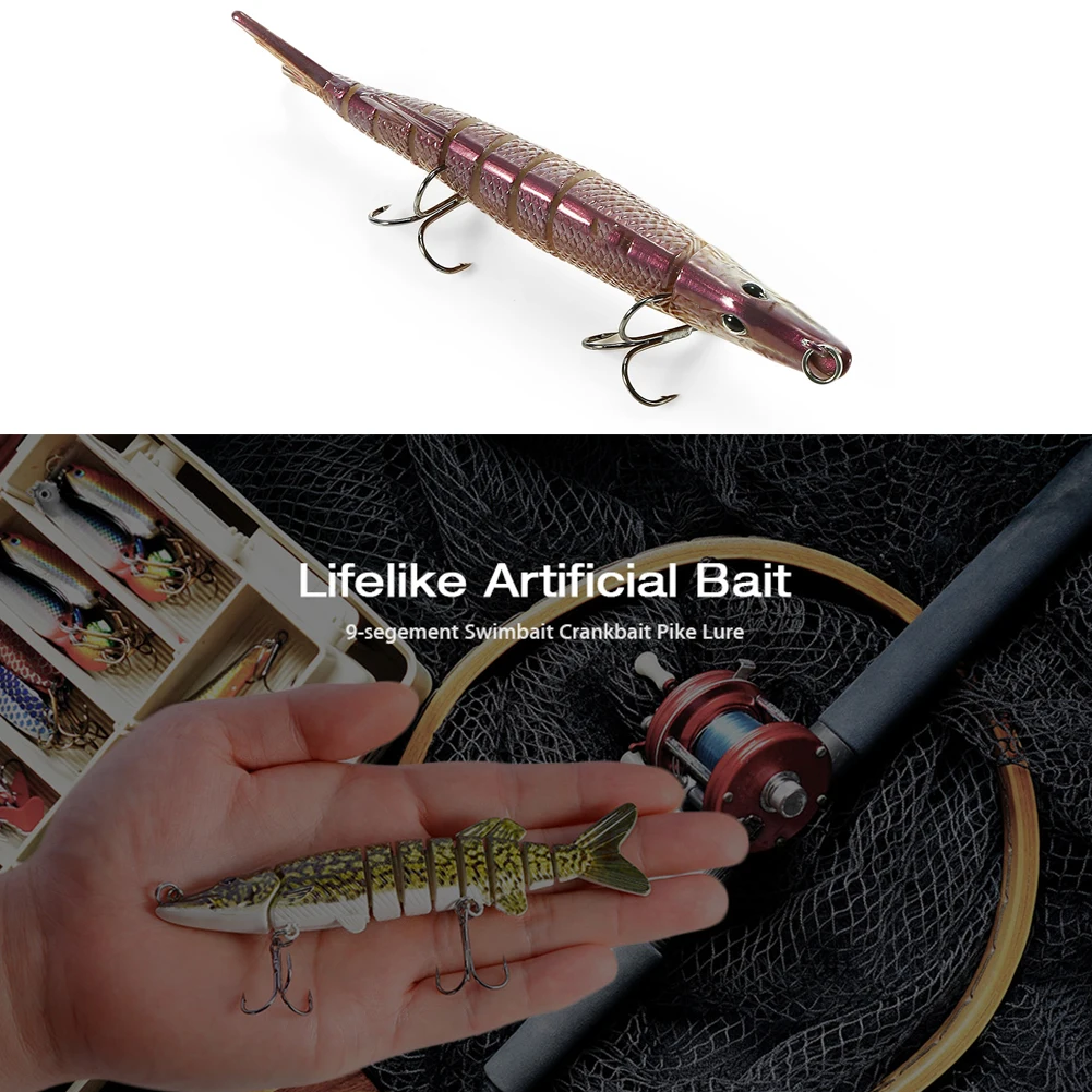 

9-segement Pike Muskie Fishing Lure Soft Lures Silicone Bait Artificial Bait Artificial Tackle Multi Color 6