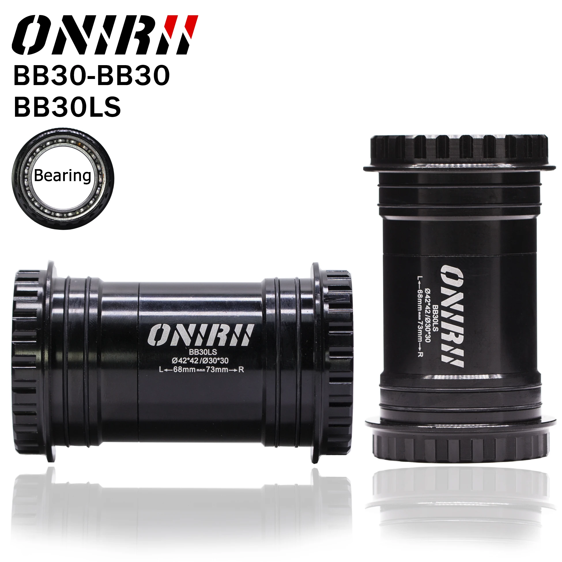 

ONIRII BB30 30 Bearing Brackets Threaded Press Fit Bottom Bracket for BB30 (42x68/73mm) MTB Road bike Crankset BB Bearing Bottom