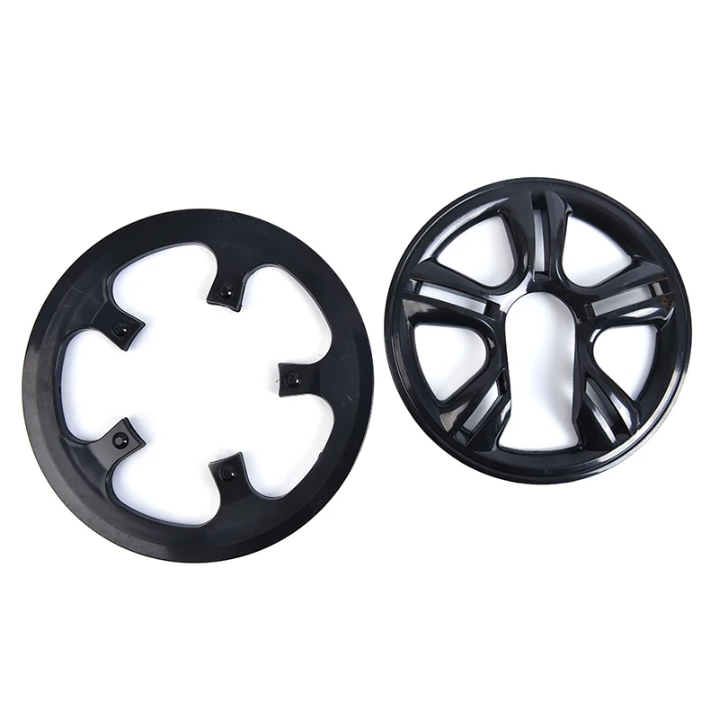 1pc Black Plastic Bicycle Sprocket Crankset Crank Guard Protector Bike Chain Wheel Accessories Plastic Chain Weel Cover