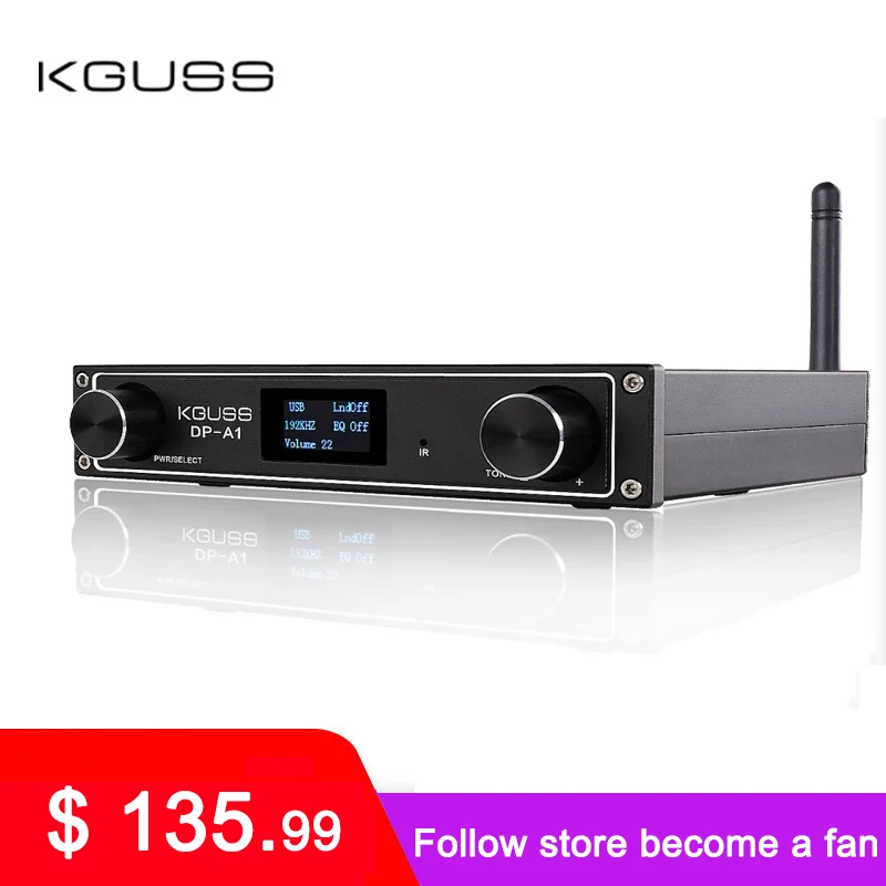 Цифровой усилитель KGUSS DP-A1 Bluetooth 4 2 CSR64215 USB/оптический/коаксиальный/AUX вход TAS5352A 24