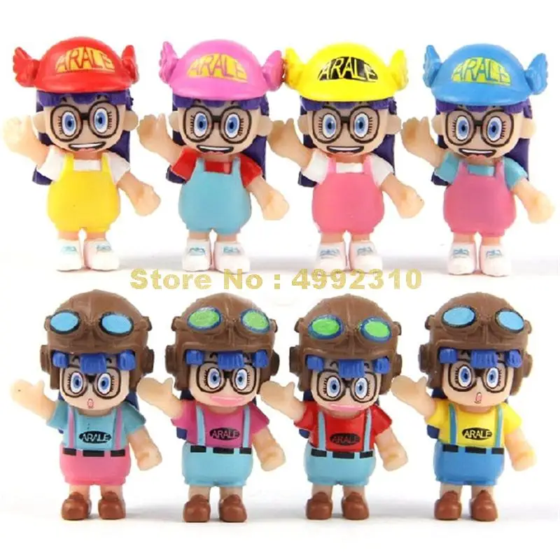 8 шт./компл. мультяшная милая фигурка Dr.slump Arale из ПВХ игрушка 5 см|Игровые фигурки и