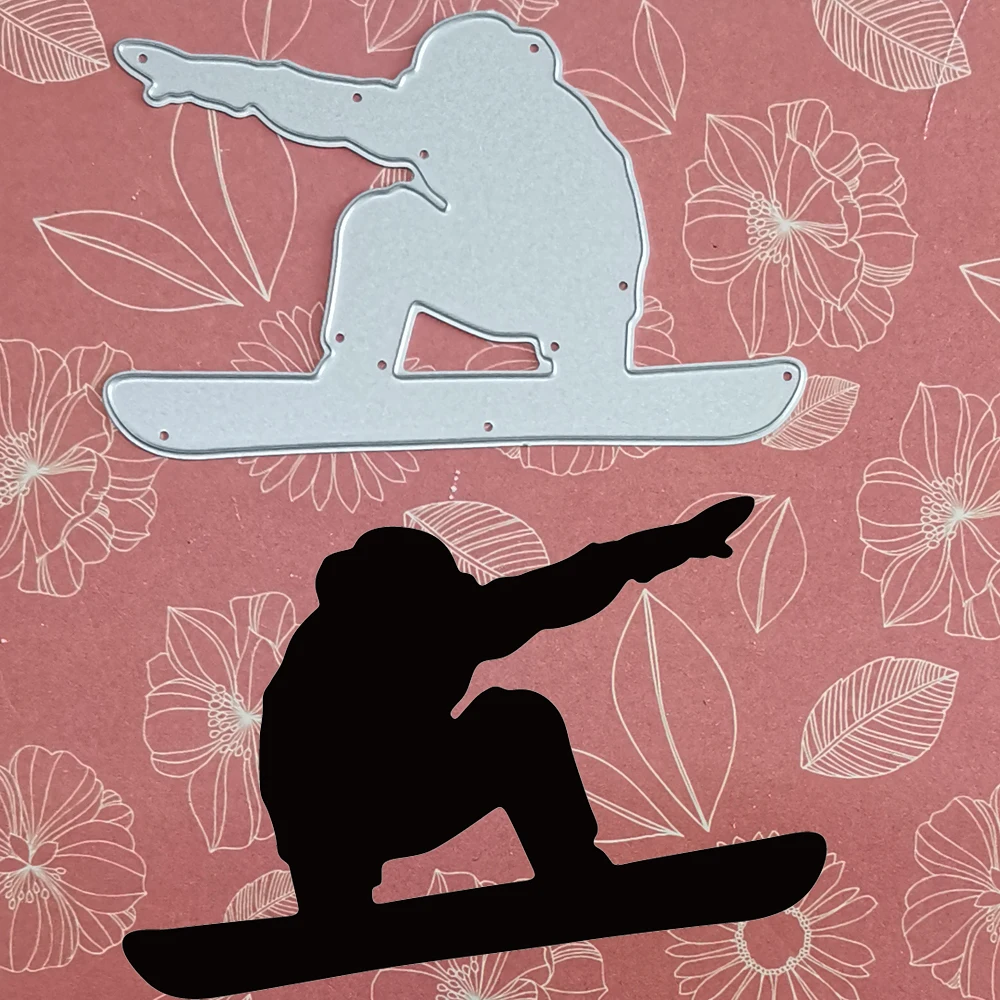 2020 счастливые лыжники рамка металлические трафареты для пресс-формы DIY