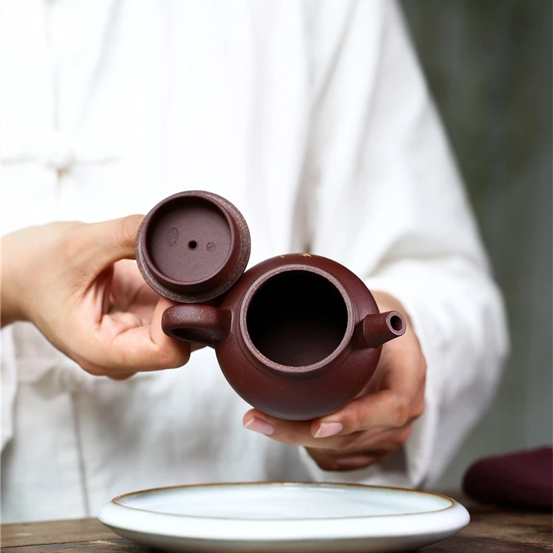 

Yixing Teapot Ore Mud Purple Clay Handmade Kettle Kung Fu Teaware Send Gift Box
