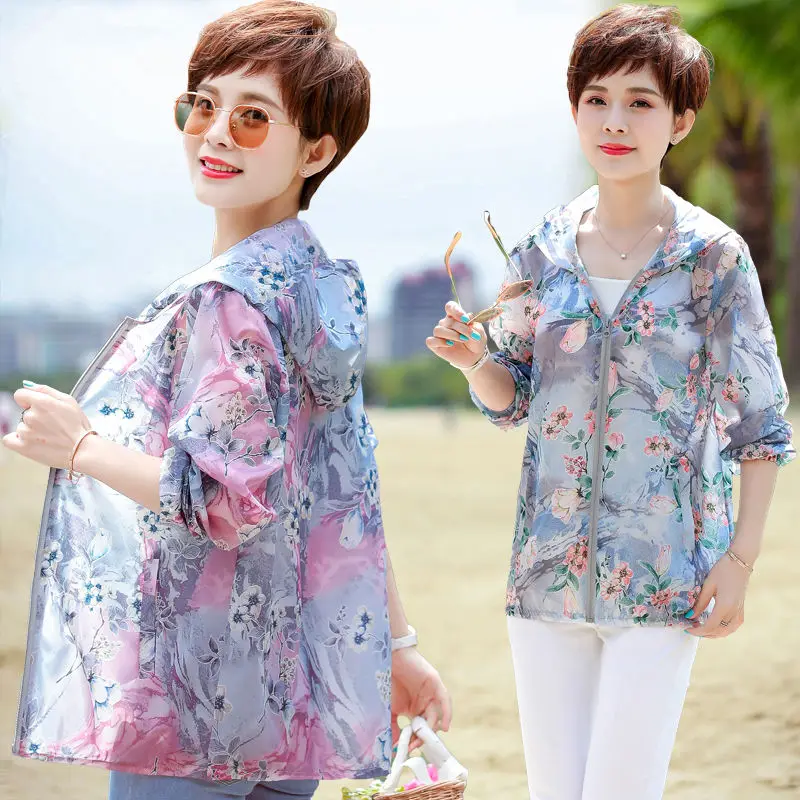 

Женская тонкая Солнцезащитная ветровка с длинным рукавом и карманами, размеры до 4XL