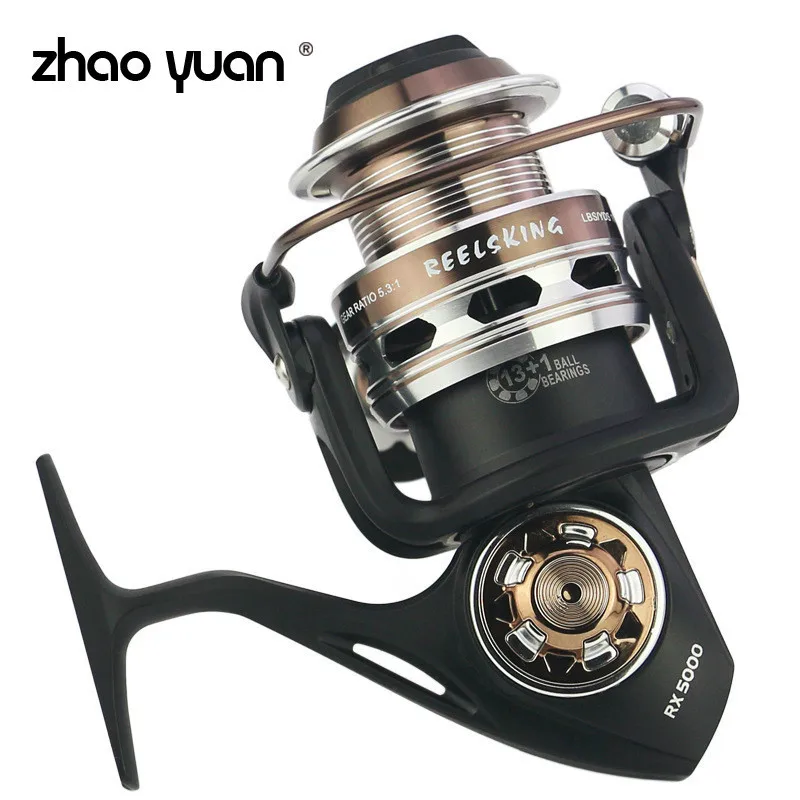 

Saltewater Fishing Reel 5.3:1/5.1:1 Gear Ratio Fishing Reel Carp Fishing Feeder Spinning Reel Boat Rock Fishing Wheel