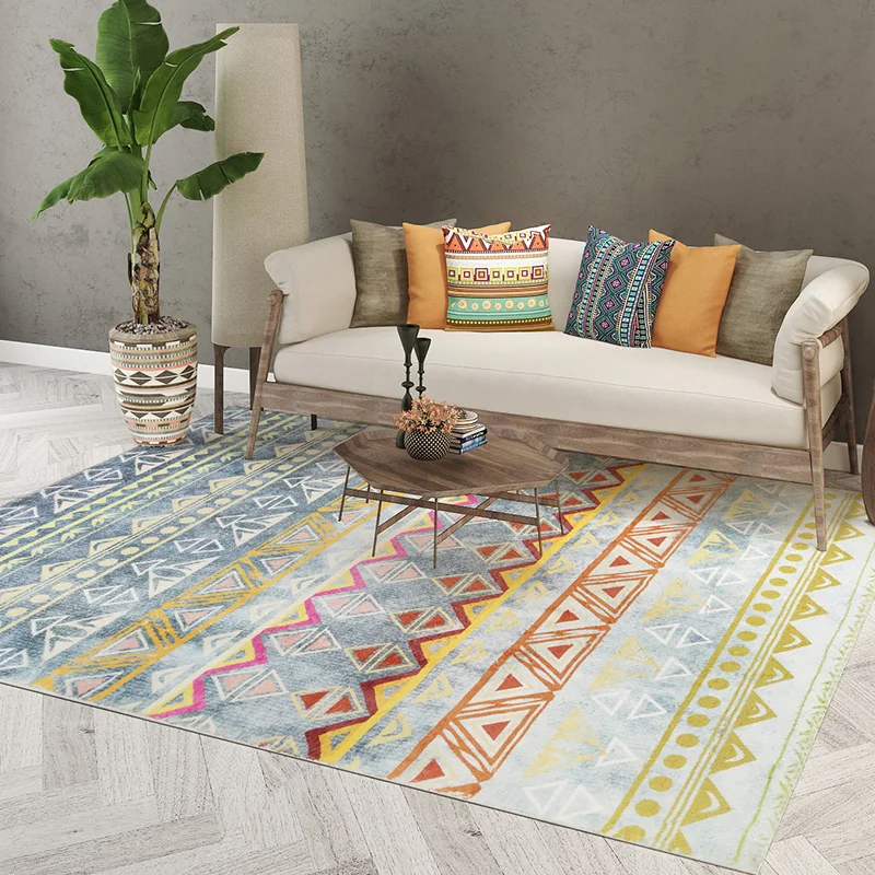 

Moroccan Carpets For Living Room Nordic Bedroom Home Decor Rug Vintage Coffee Table Floor Mat Study Room Soft Turkey Rug Carpet