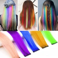 shangzi colorants hair extension clip synthetic natural hair extensions false long straight hairpieces clip on hair 2021
