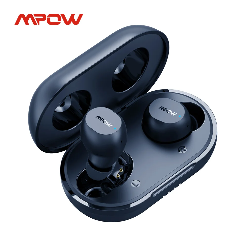 Mpow-auriculares inalámbricos M12 con Bluetooth 5,0, dispositivo de audio TWS, con graves profundos, 25H de tiempo de reproducción, IPX8, impermeable, para entrenamiento deportivo Grm