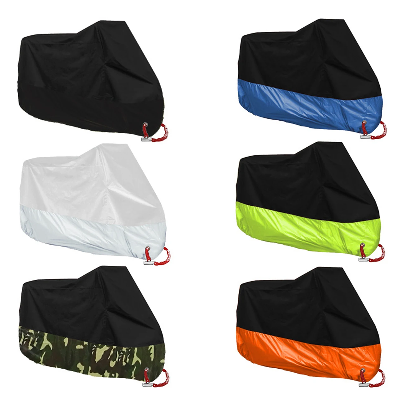 

Универсальный чехол для мотоцикла с отверстием для замка, всесезонный водонепроницаемый чехол для мотоцикла от солнца, уличная защита для ...