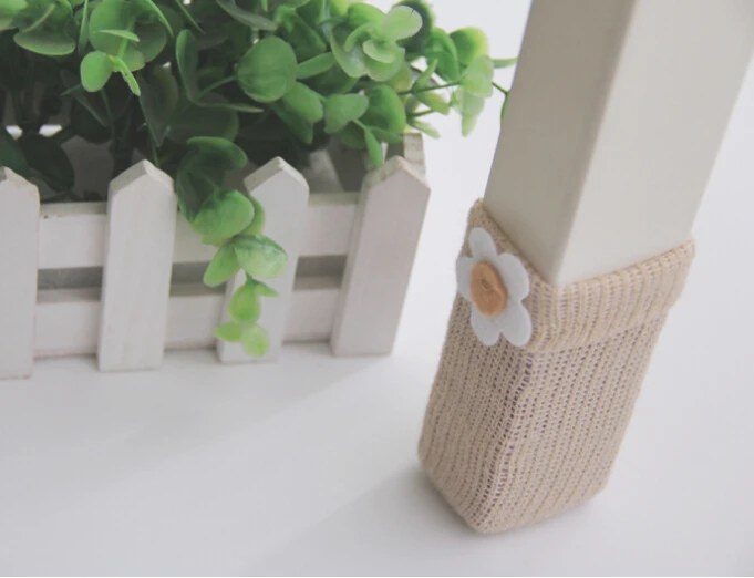 Двойной толстый вязаный обеденный стол стул для ног носки табурет коврик