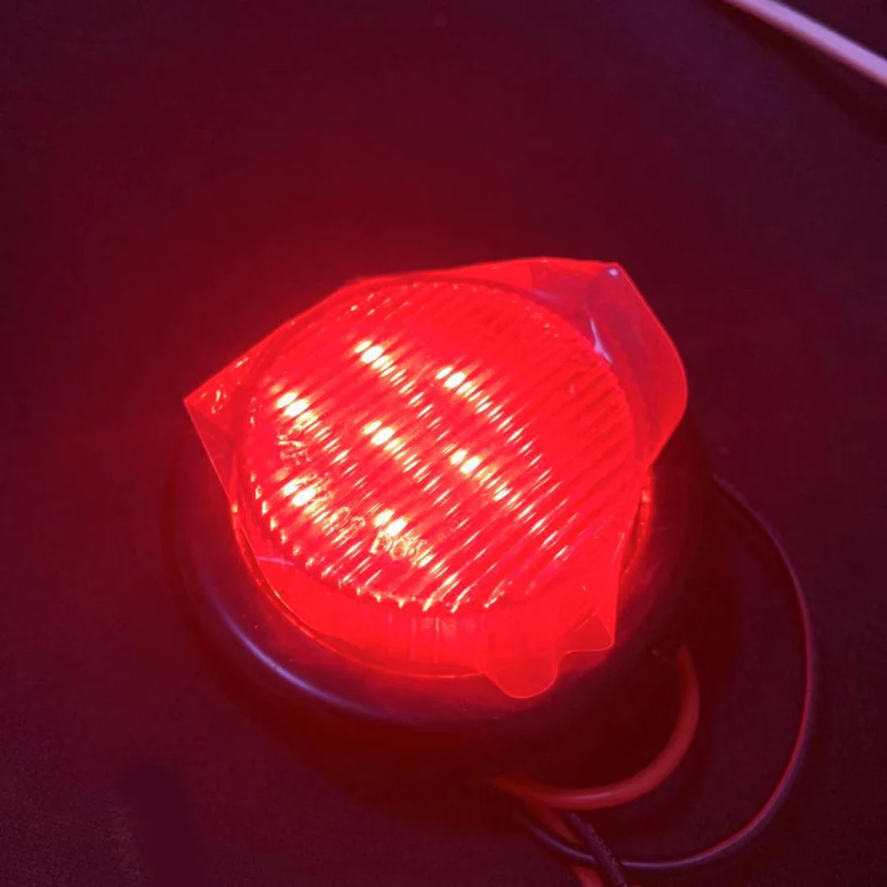4pcs 2 inch 24V 7LED Round Trailer Side Marker Lights Front Rear Trucks Clearance Lamp Bullet Red | Автомобили и мотоциклы