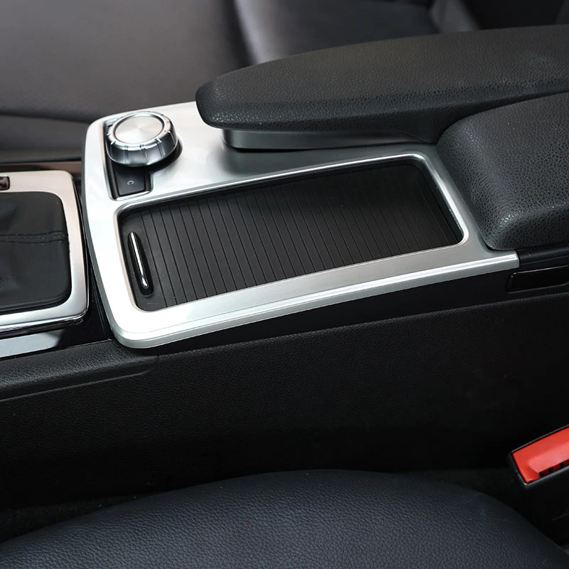 

Car Silver ABS Central Console Cup Holder Frame Trim Cover Right Drive for Mercedes Benz E Class C Class W204