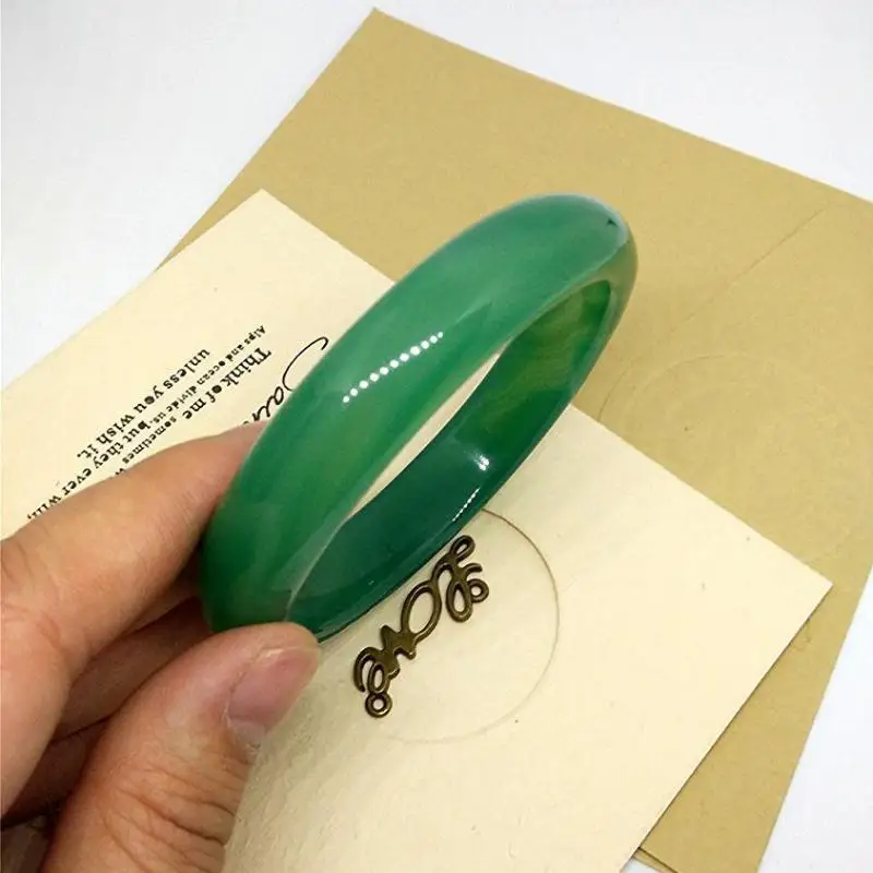 

Send Certificate Natural Green Jade Bangle Women Men Natural Agate Certified Real Jades Bangles For Girlfriend Mom Jewelry Gifts