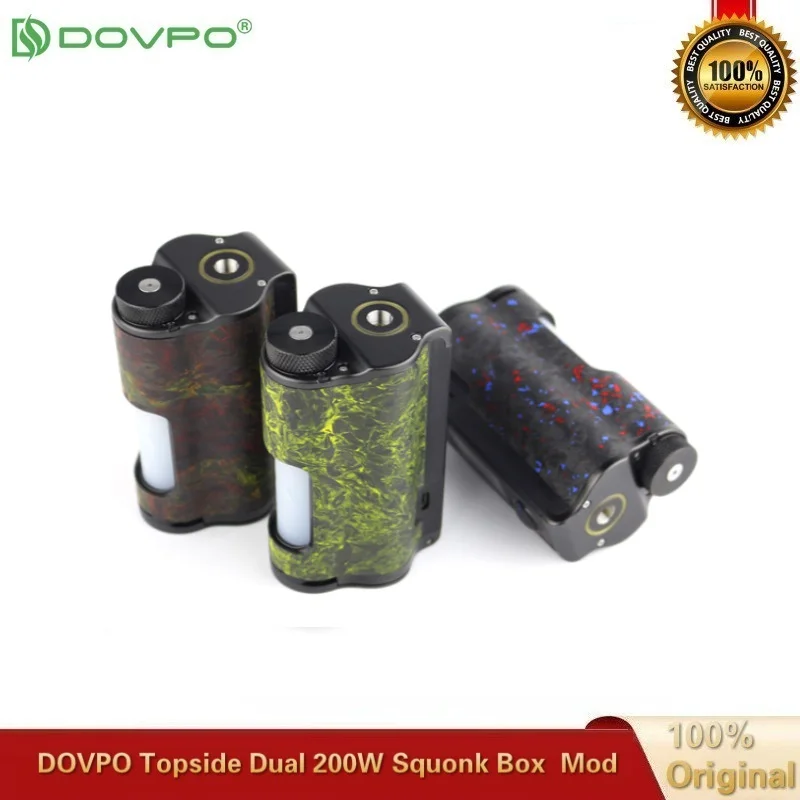 Оригинальная электрическая сигарета DOVPO Topside с двойным Карбоновым модулем Squonk 200