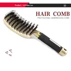 Женская Массажная расческа для волос, расческа из щетины и нейлона, расческа для влажных вьющихся волос, расческа для парикмахерских, инструменты для укладки