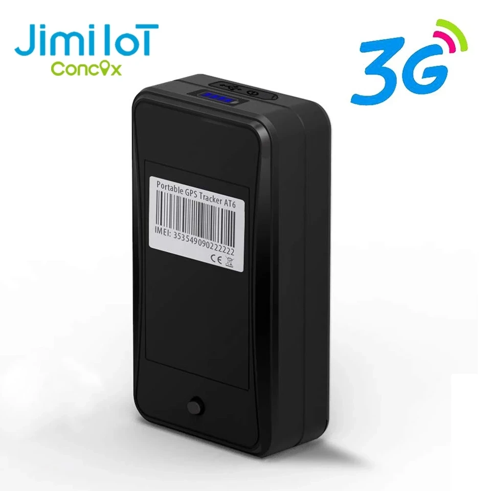 

Магнитный GPS-трекер Jimi AT6 3G с батареей 10000 мАч, водонепроницаемый, IP65, отслеживание в режиме реального времени, локатор Google Map, GSM WCDMA