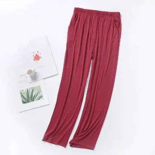 Autumn winter ladies sleepwear pant plus size sleep bottoms women modal cotton nightwear pajama pants loose lounge home wear 4XL