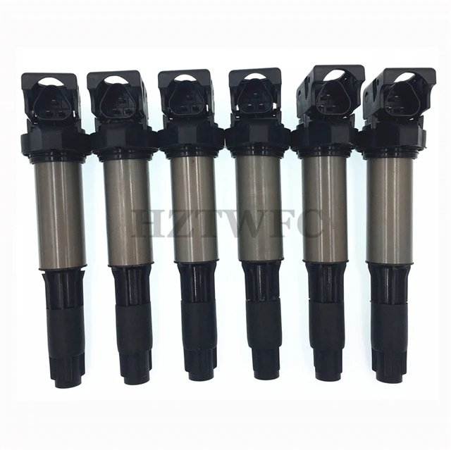 6 шт. катушки зажигания для BMW E39 E46 E53 E83 E85 E87 E90 E60 E70 320i 325i 330i 525i X5 12131712219 12131712223