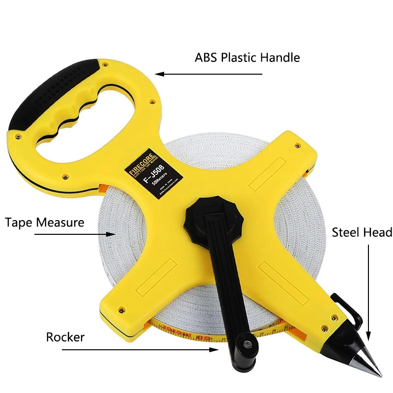 50 м мерки из стекловолокна ручной рулетки Выдвижная Гибкая линейка | Инструменты