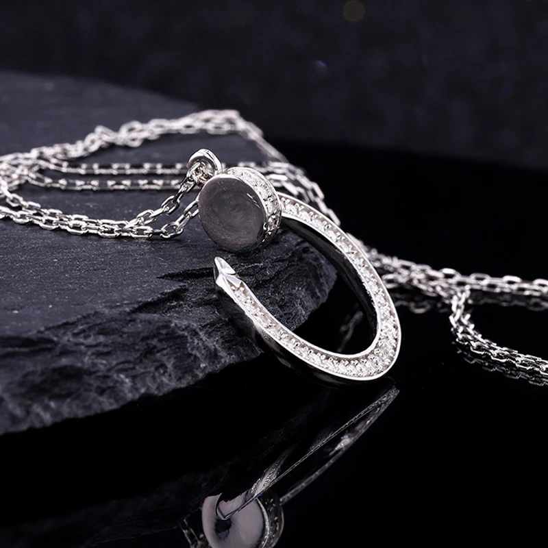 Ожерелье женское из серебра настоящий Муассанит пробы 1 карат 100% | Украшения и