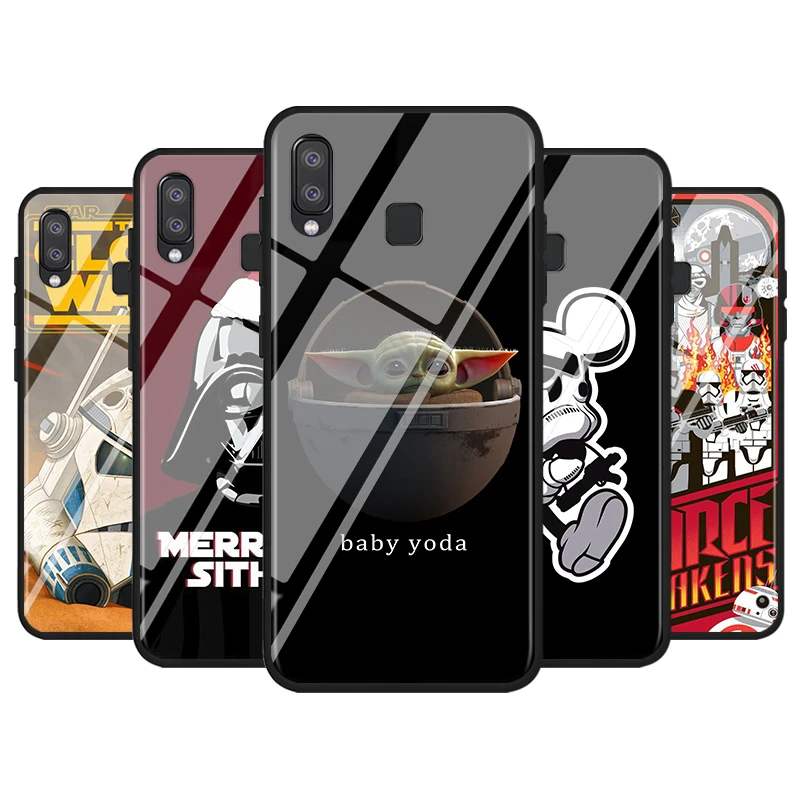 

Star baby yoda Mickey For Samsung A30 S A40 S A2 A20E A20 S A10S A10 E A90 A80 A70 S A60 A50S Silicone Black Phone Case