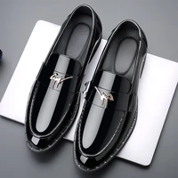 male comfortable shoe leather fashion shoes men terse mocassini uomo loafers black high quality casual mens luxury business