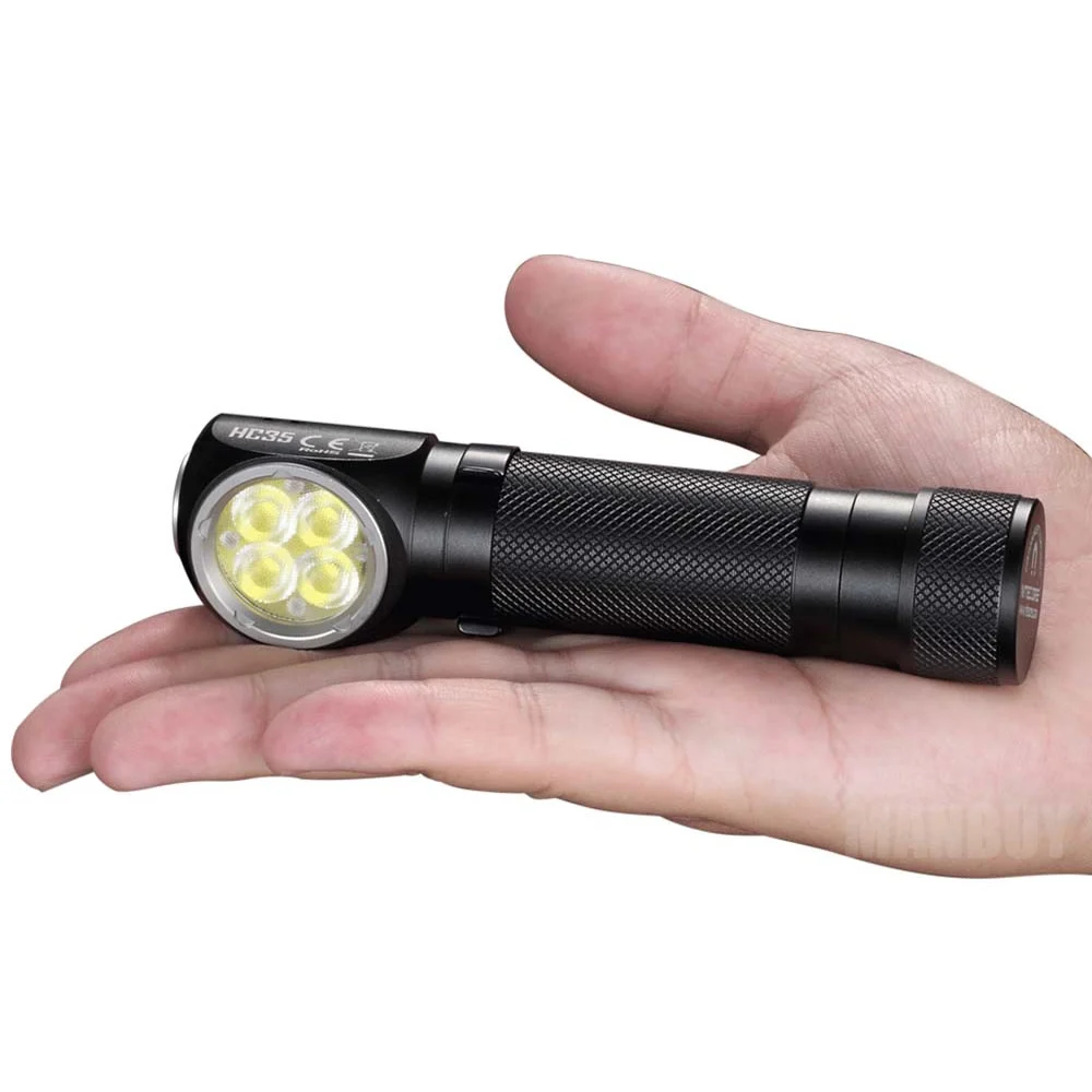Nitecore 2700 LMs HC35 Перезаряжаемые 4 x CREE XP-G3 S3 светодиодный налобный фонарь + 4000 мАч