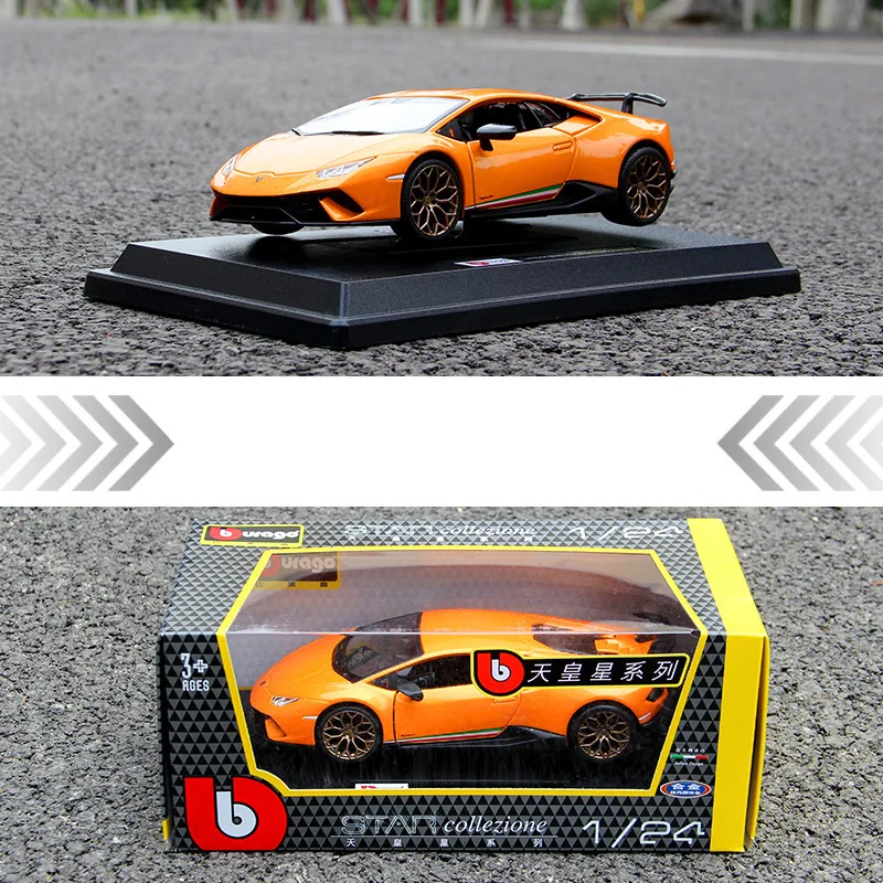 Bburago 1:24 Lamborghini Gallardo оранжевая модель автомобиля из сплава имитация украшение