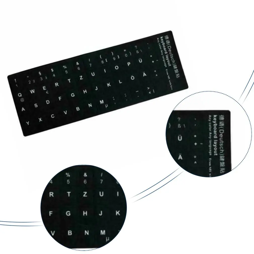 

Keyboard Stickers German Lettering Letters Alphabet Layout Sticker Keyboard Cover For Laptop Desktop PC