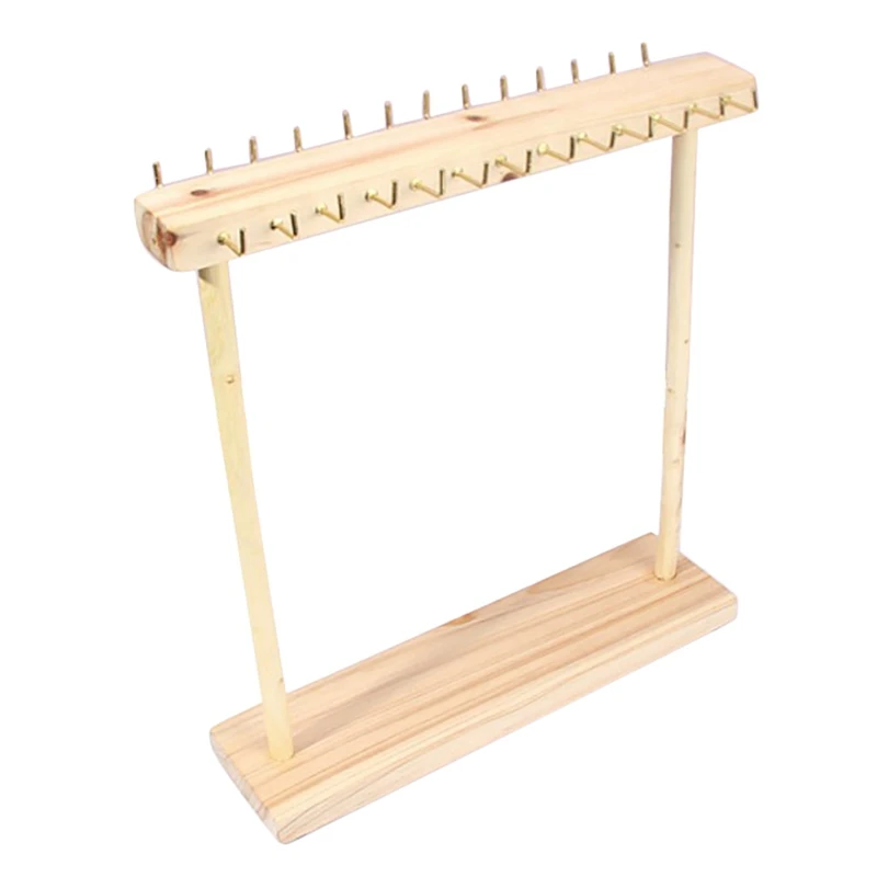 

26 Hook Solid Wood Vintage Necklace Display Stand Jewelry Display Stand Earring Pendant Storage Rack