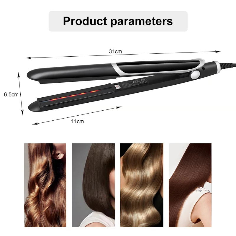 Профессиональный Выпрямитель для волос щипцы завивки керамический турмалин