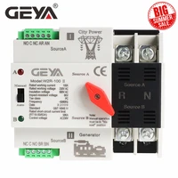 free shipping geya w2r mini ats 2p automatic transfer switch electrical selector switches dual power switch ats 63a 100a