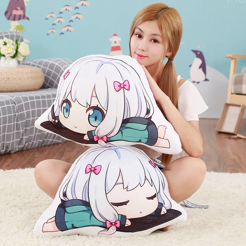 Izumi Sagiri фигурка плюшевая кукла игрушки Аниме "eromanga-Sensei" Izumi Sagiri фигурки двухсторонняя плюшевая игрушка-подушка 55 см
