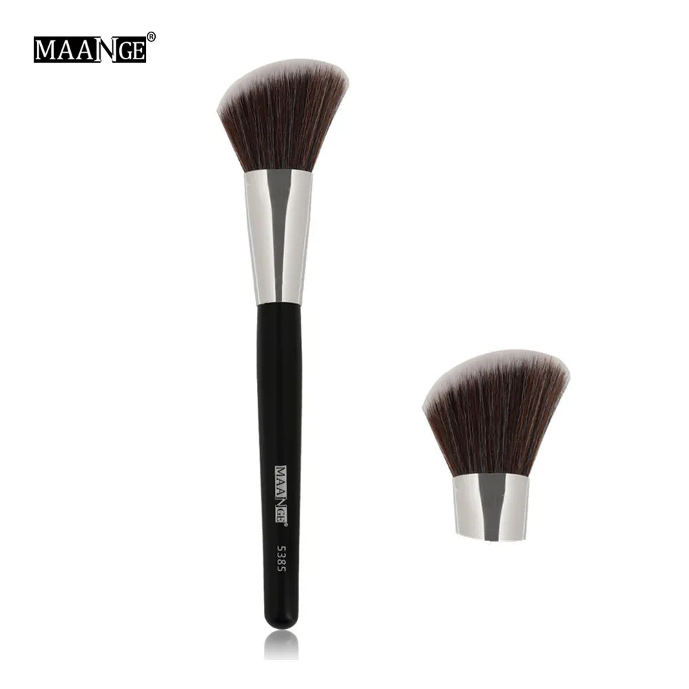 1pcs MAANGE 1 шт., Кисть для макияжа с наклонной головкой, кисть для лица, щек, румян, контур, косметическая пудра, Тональная основа, кисть для румян, угловой набор инструментов для макияжа - Handle Color: 1pcs
