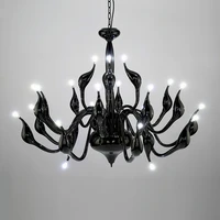 led chandelier post modern plated metal swan chandelier lighting luxury lustre chrome g4 chandelier lamp
