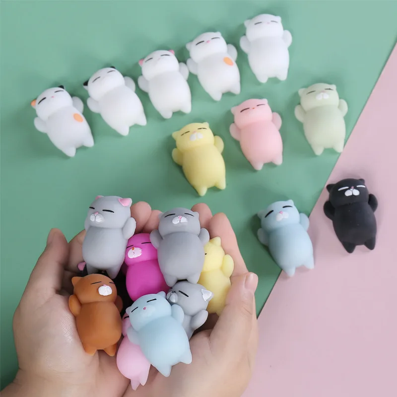 

6pcs/lot Mini Animals Finger Pinch Press Squeeze Fidget Toys Antistress Ball Soft Squishy Vent Gift Decompression Toy AK266