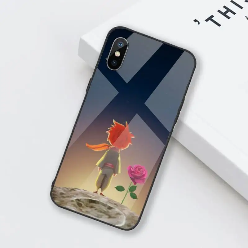 

cartoon Little Prince Phone Case Tempered glass For iphone 6 6S 7 8 plus X XS XR 11 12 mini PRO MAX