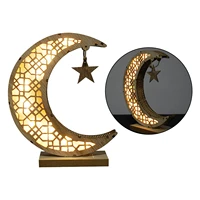 ramadan eid decorations moon shaped night lights tabletop crafts home eid