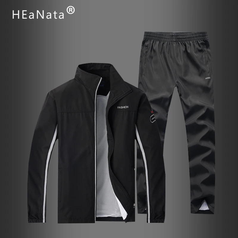 Новый мужской комплект весенне-осенняя мужская спортивная одежда из 2 предметов