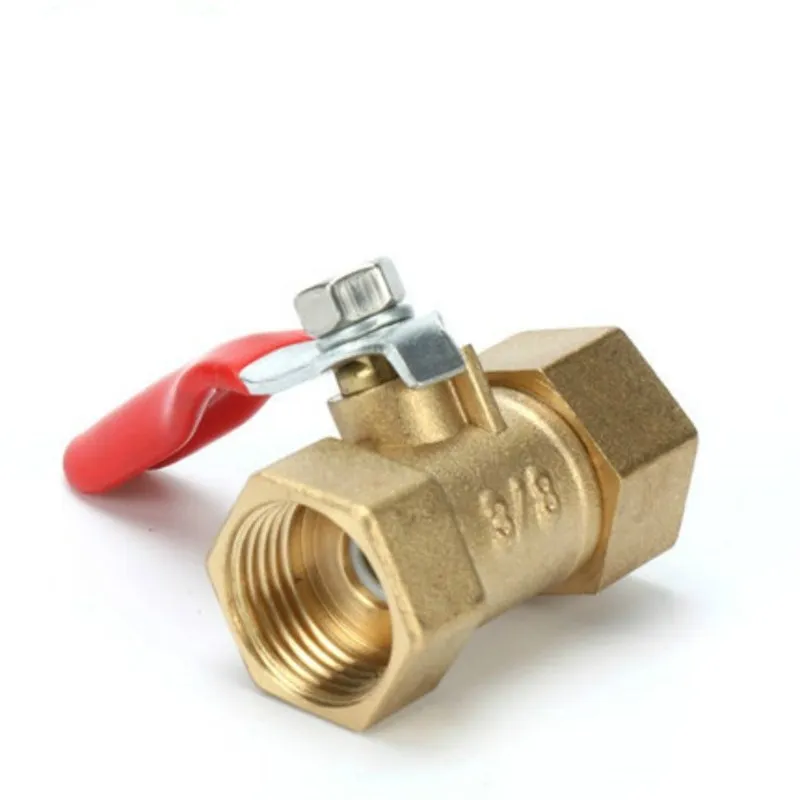 

Brass ball valve 1/4'' 3/8'' 1/2'' Female Thread Ball Valve Brass Connector Joint Copper Pipe Fitting Coupler Adapter