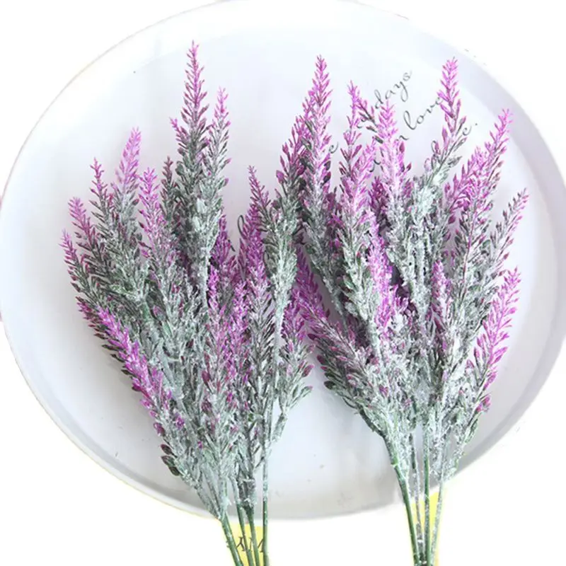 

Provence Lavender Artificial Flowers High Quality Flower For Home Decor Grain Decorative Plastic Fake Plant Silk Flowers V