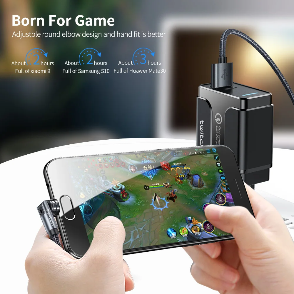 Twitch 540 Rotate Magnetic Cable Micro USB Type C Cable Magnetic Charging Charger Cable For iPhone Xiaomi Samsung USB Phone Wire