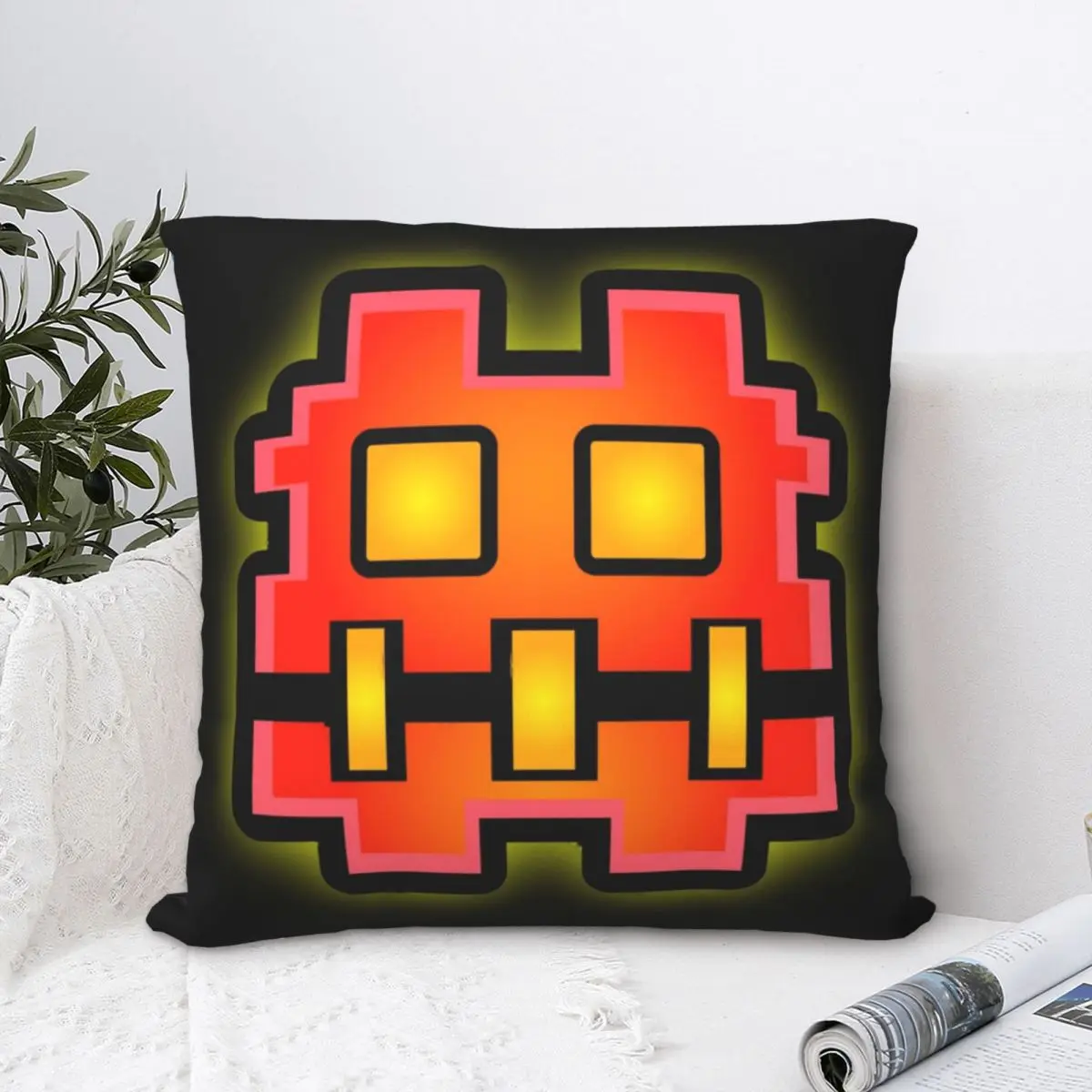 

Квадратная наволочка с геометрическим рисунком, креативный домашний декоративный чехол из полиэстера на молнии для дивана в скандинавском стиле, 45*45 см