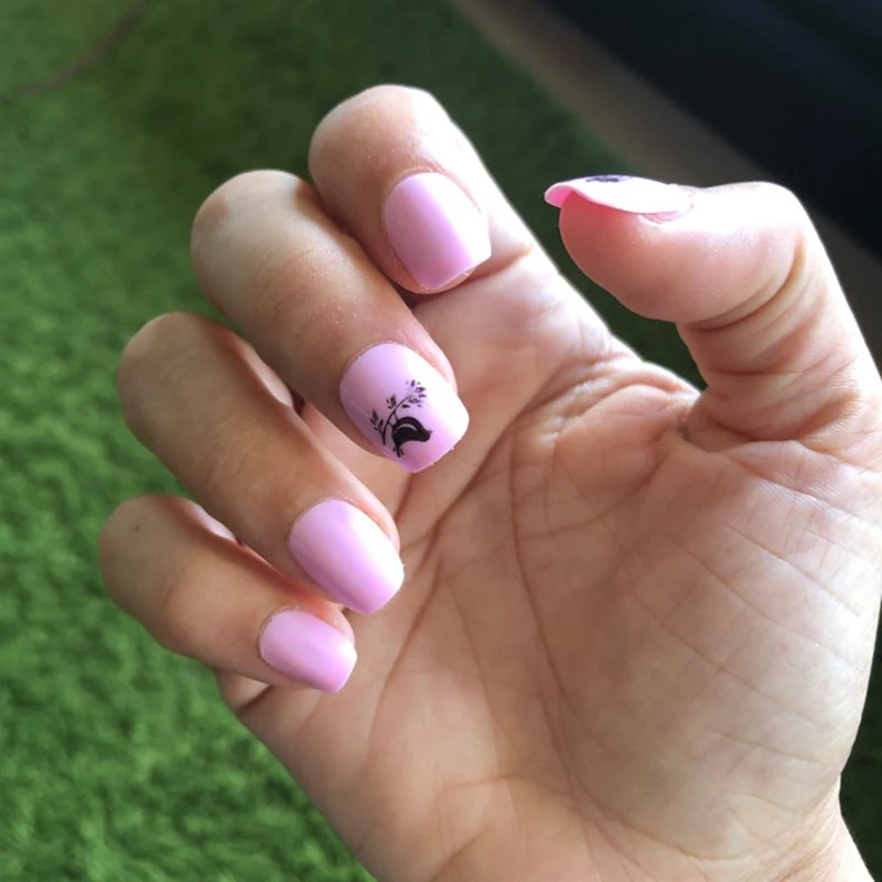 5 комплектов из 24 штук в комплекте круглые цветные накладные ногти полное