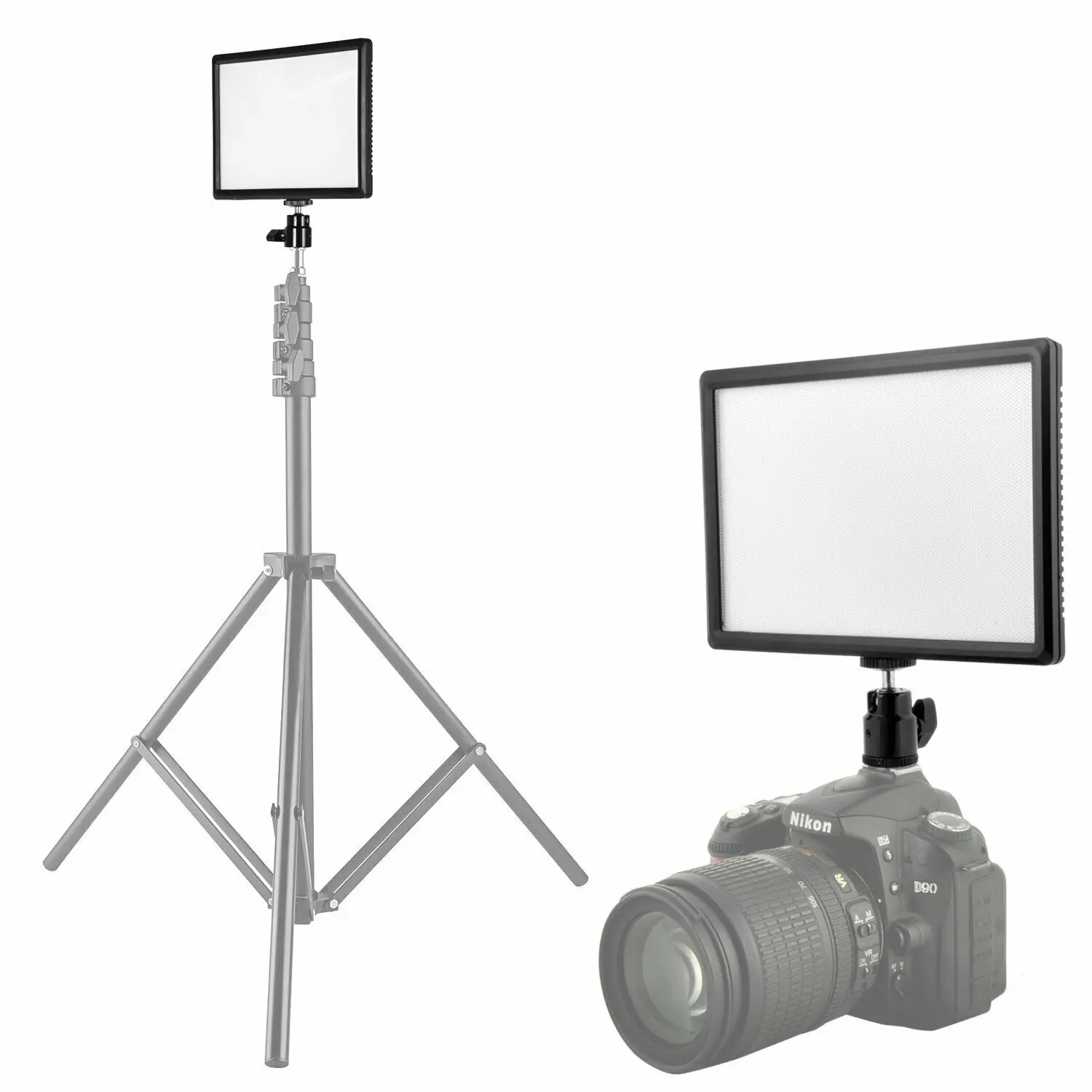 

15W 3300K-5600K 116 LED Video Light 6000K Photography Studio Fill Lamp Panel Hole for DSLR Camera DV Camcorder